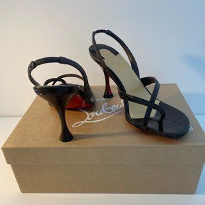 CHRISTIAN LOUBOUTIN–TARALITA SANDALS–BROWN-SZ 36.5